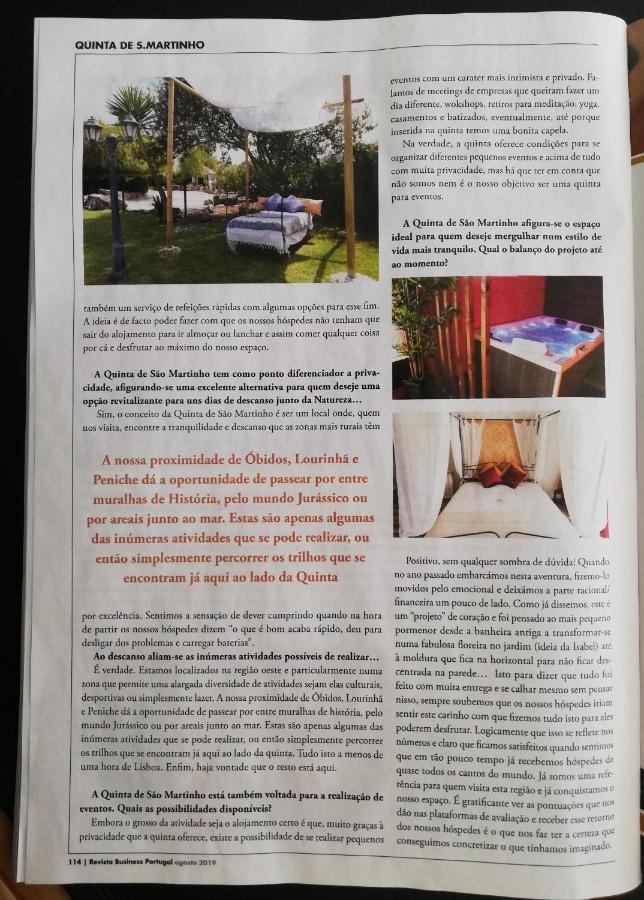 Willa Quinta Sao Martinho Reguengo Grande Zewnętrze zdjęcie